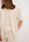 Thanny Waterfall Crepe One Size Jacket, Beige
