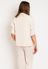 Thanny Waterfall Crepe One Size Jacket, Beige