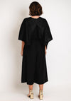 Thanny Pleated Poncho One Size Cape, Black