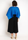 Thanny Pleated Poncho One Size Cape, Royal Blue