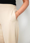 Thanny Tapered Cropped Jersey Trousers, Beige