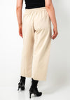 Thanny Tapered Cropped Jersey Trousers, Beige