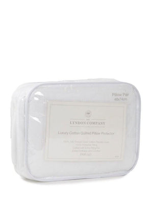The Lyndon Company Luxury Cotton Quilted Pillow Protector Pair