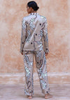 The Night Store Leopard Print Luxurious Pyjama Set, Beige