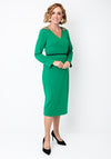 The 8th Sign Asteria Embellished Shoulder Cowl Back Midi Dress, Green