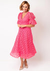 The 8th Sign Callie Crochet Lace Bow Back Dress, Pink