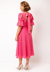 The 8th Sign Callie Crochet Lace Bow Back Dress, Pink