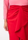 The 8th Sign Carmen Colour Block V Neck Dress, Red & Pink