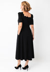 The 8th Sign Scallop Neck Midi Dress, Black