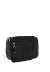 Zen Collection Weaved Crossbody Bag and Pouch, Black