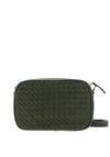 Zen Collection Weaved Crossbody Bag and Pouch, Green