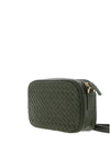 Zen Collection Weaved Crossbody Bag and Pouch, Green
