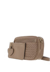 Zen Collection Weaved Crossbody Bag and Pouch, Natural Khaki