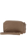 Zen Collection Weaved Crossbody Bag and Pouch, Natural Khaki