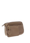 Zen Collection Weaved Crossbody Bag and Pouch, Natural Khaki