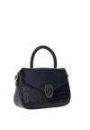 Zen Collection Faux Croc Print Crossbody Bag, Blue