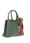 Zen Collection Quilted Bark Print Grab Bag, Mint Green