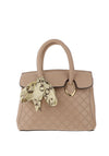 Zen Collection Debossed Check Print Grab Bag, Beige