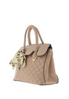 Zen Collection Debossed Check Print Grab Bag, Beige