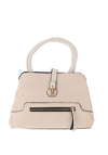 Zen Collection Textured Faux Leather Grab Bag, White