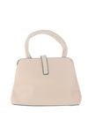 Zen Collection Textured Faux Leather Grab Bag, White