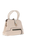 Zen Collection Textured Faux Leather Grab Bag, White