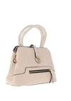 Zen Collection Textured Faux Leather Grab Bag, White