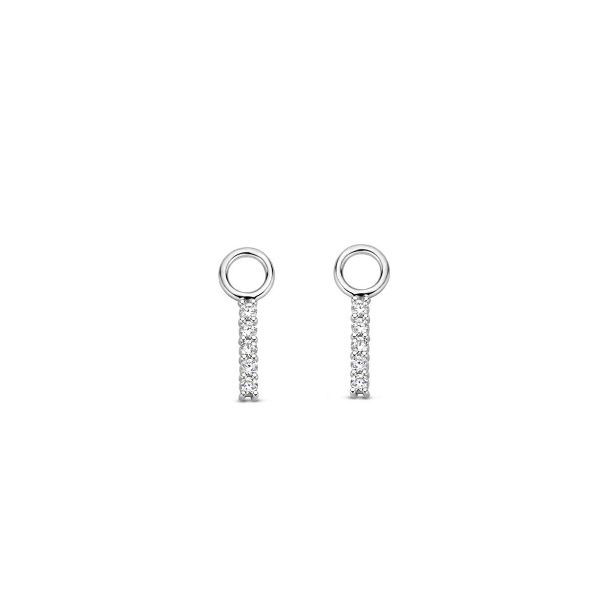 Ti Sento Ear Charms, Silver