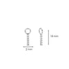 Ti Sento Ear Charms, Silver