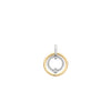 Ti Sento Crystal Double Pendent, Gold & Silver