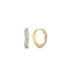 Ti Sento Milano Cubic Zirconia Wave Hoop Earrings, Gold