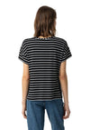 Tiffosi Dubai Stripe Print T-Shirt, Black & White