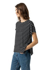 Tiffosi Dubai Stripe Print T-Shirt, Black & White