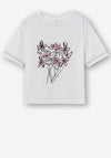 Tiffosi Flor Floral Printed Graphic T-Shirt, White