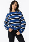 Tiffosi Girls Hype Stripe Knit Jumper, Blue