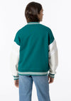 Tiffosi Girls Printed Long Sleeve Bomber Jacket, Green