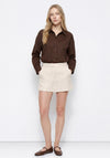 Tiffosi Textured Loose Fit Shorts, Cream