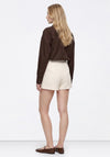 Tiffosi Textured Loose Fit Shorts, Cream