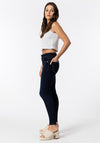 Tiffosi Womens One Size Classic Skinny Jeans, Dark Denim