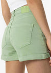 Tiffosi Girls High Waist Mom Shorts, Green
