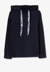 Tiffosi Kenzo Patterned Drawstring Hoodie, Navy