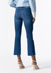 Tiffosi Megan Cropped Flare High Waist jeans, Mid Blue
