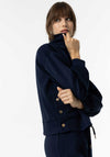 Tiffosi Noa Button Detail Half Zip Sweatshirt, Navy