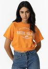 Tiffosi Girl Ying Short Sleeve Print Top, Orange