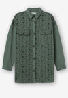 Tiffosi Broderie Cotton Jacket, Dark Green