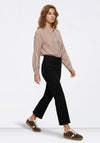 Tiffosi Cropped High Waisted Jeans, Black