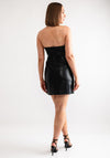 Tiffosi Pamela Faux Leather Mini Dress, Black