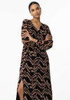 Tiffosi Kourtney Printed Chiffon Midi Dress, Black