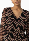 Tiffosi Kourtney Printed Chiffon Midi Dress, Black