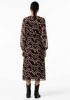 Tiffosi Kourtney Printed Chiffon Midi Dress, Black